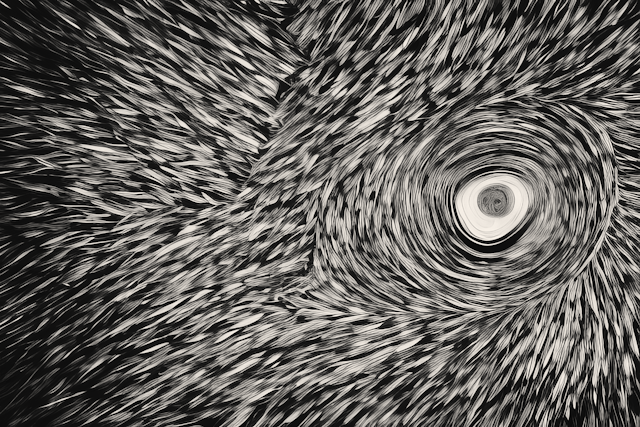 abstract image of focusing effect bias in black and white