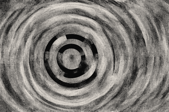 abstract image of halo effect bias in black and white