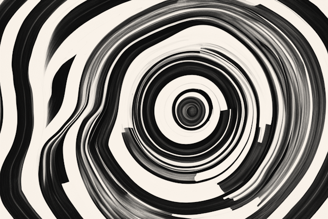 abstract image of hindsight bias in black and white