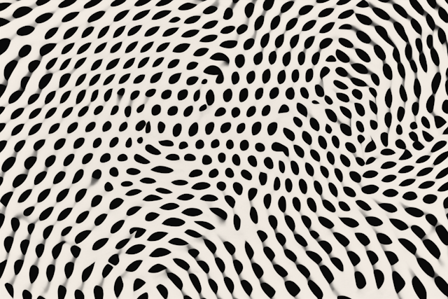 abstract image of illusion of correlation in black and white