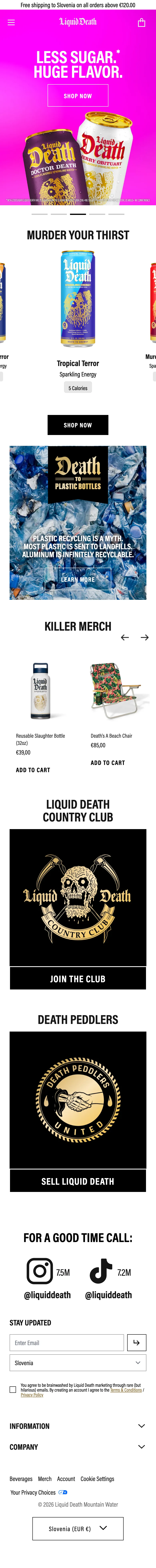 Home page — mobile